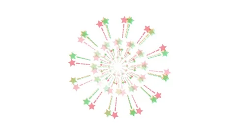 Fireworks animation video on white background Stock Footage 341406039