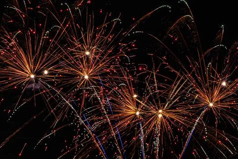 Fireworks are a class of low explosive pyrotechnic devices used for aesthet.. Stock-Fotos