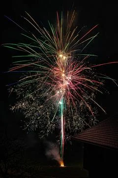 Fireworks are a class of low explosive pyrotechnic devices used for aesthet.. Stock-Fotos