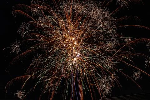 Fireworks are a class of low explosive pyrotechnic devices used for aesthet.. Stock-Fotos