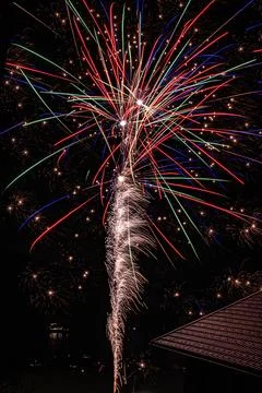 Fireworks are a class of low explosive pyrotechnic devices used for aesthet.. Stock-Fotos