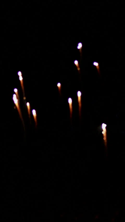 Fireworks are low explosive pyrotechnic devices used for aesthetic Stock Footage 301370520
