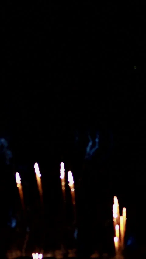 Fireworks are low explosive pyrotechnic devices used for aesthetic Stock Footage 301370521
