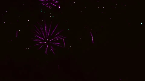 Fireworks are low explosive pyrotechnic devices used for aesthetic Stock Footage 301370523