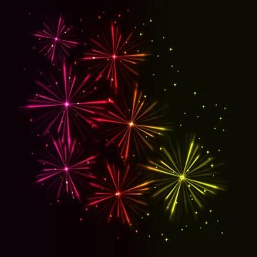 Fireworks background Stock Illustration