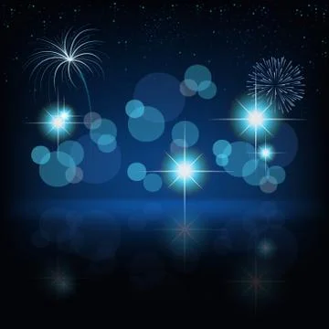 Fireworks Background Stock Illustration