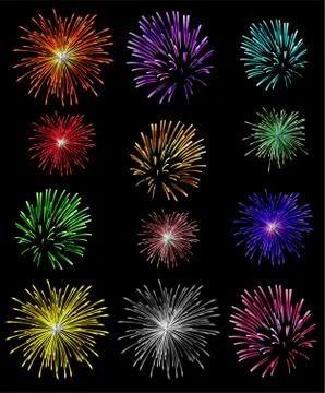 Fireworks background Stock Illustration