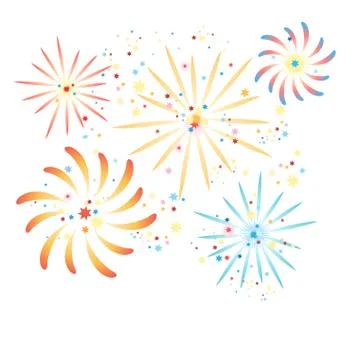 Fireworks in the background Stock Illustration
