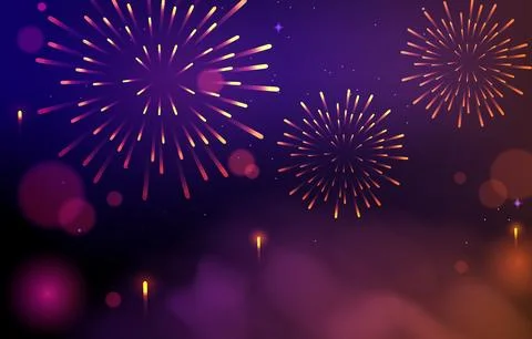 Fireworks Background Stock Illustration