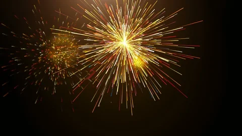 Fireworks for background. Magnificent holiday fireworks in celebration concept. Stock Footage 115453953
