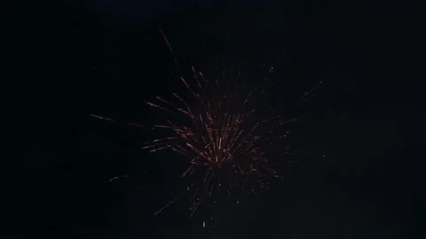 Fireworks on the background of the night sky Stock Footage 157783449