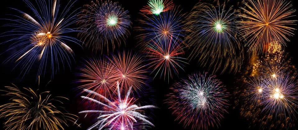Fireworks background Stock Photos