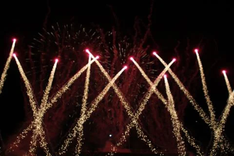 Fireworks background Stock Photos