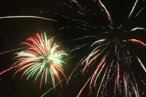 Fireworks background Stock Photos