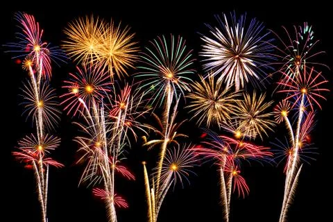 Fireworks background Stock Photos