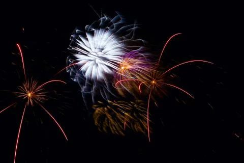 Fireworks background Stock Photos