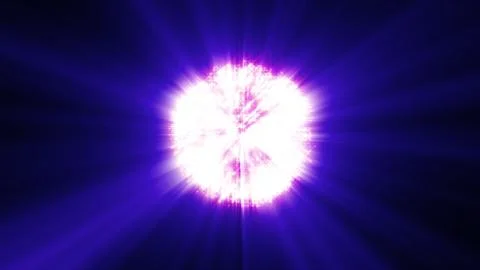 Fireworks ball explosion, abstract light 3d render Stock Illustration
