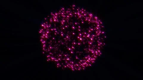 Fireworks ball explosion, abstract light 3d render Stock Illustration