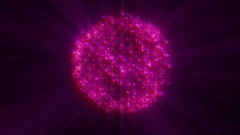 Fireworks ball explosion, abstract light 3d render Stock Illustration