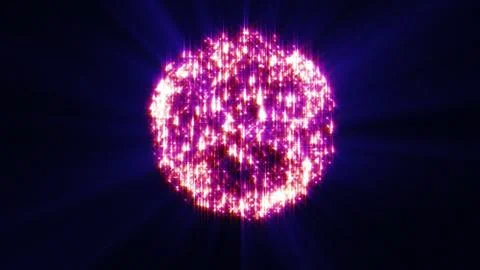 Fireworks ball explosion, abstract light 3d render Stock Illustration