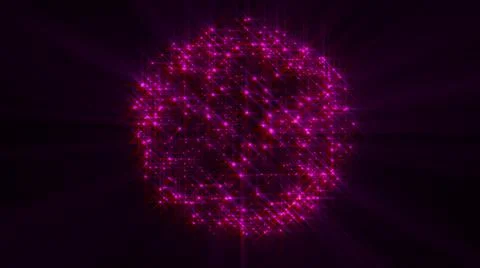 Fireworks ball explosion, abstract light 3d render Stock Illustration