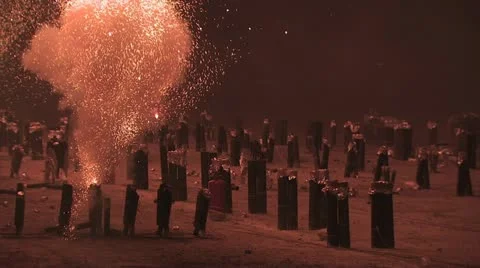 Fireworks being fired 2 Video stock 19111309