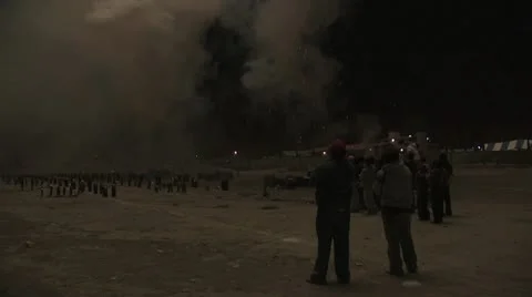 Fireworks being fired then exploding 7 Stock-Footage 19111625