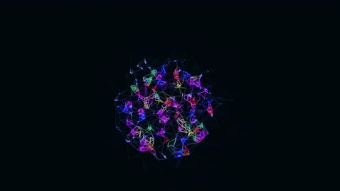 Fireworks on black background. abstract design Stock Footage 141958720