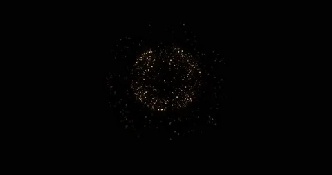 Fireworks on a black background. Celebrating the holiday Stock Footage