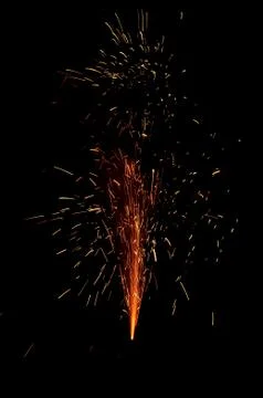 Fireworks on black background Stock Photos