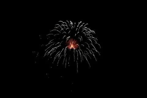 Fireworks on black background Stock Photos