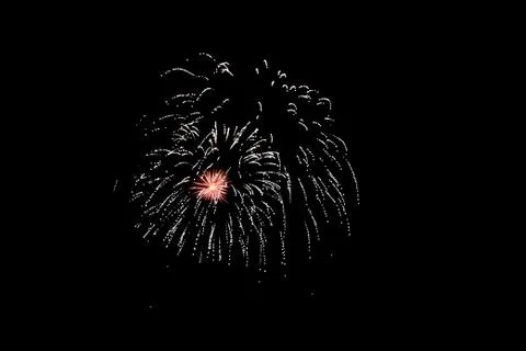 Fireworks on black background Stock Photos
