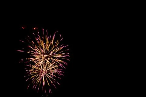 Fireworks on black background Stock Photos