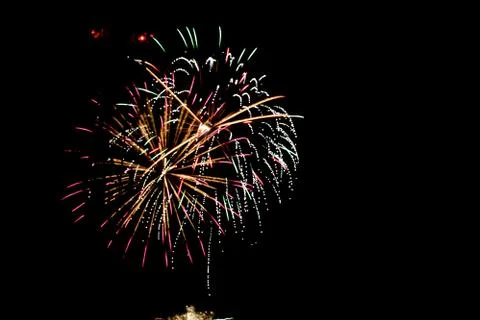 Fireworks on black background Stock Photos