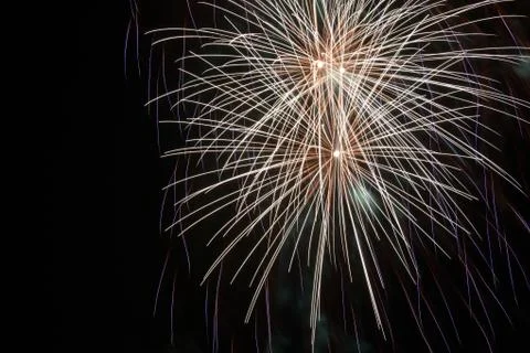 Fireworks on black background Stock Photos