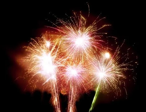 Fireworks on a black background Stock Photos