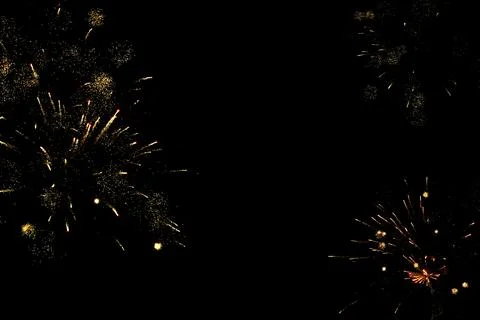 Fireworks on a black background Stock Photos