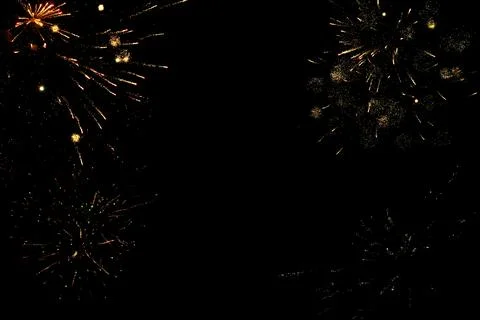 Fireworks on a black background Stock Photos