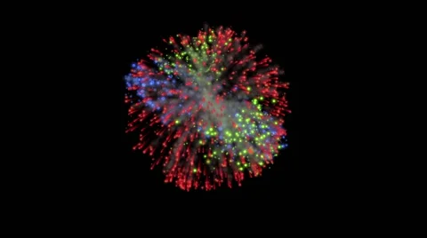 Fireworks on a Black Backgrounds Stock Footage 65089938
