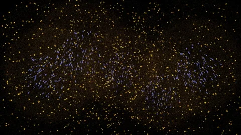 Fireworks on black sky background Stock Footage 257837981