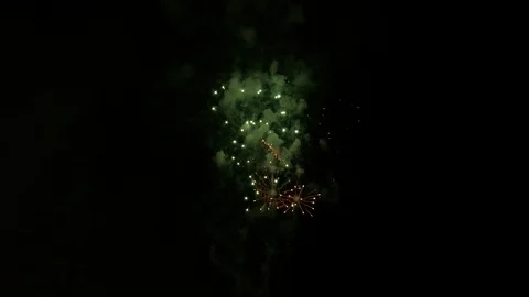 The fireworks on the black sky. Stock Footage 110623249