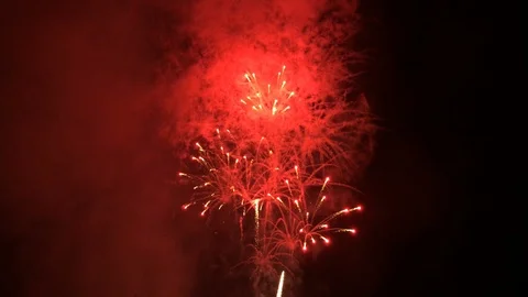 The fireworks on the black sky. Stock Footage 110623607