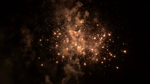 The fireworks on the black sky. Stock Footage 110623686