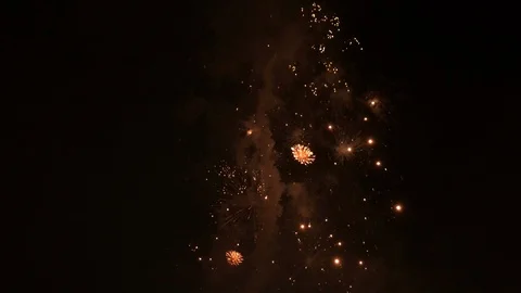 The fireworks on the black sky. Stock Footage 110624155