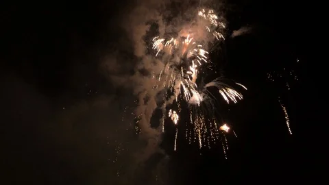 The fireworks on the black sky. Stock Footage 110624158