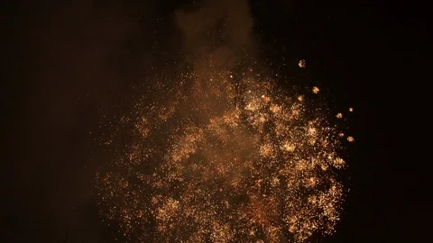 The fireworks on the black sky. Stock Footage 110624481