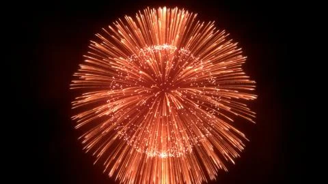 Fireworks blast in sky, firework background, 3D render Stock Illustration