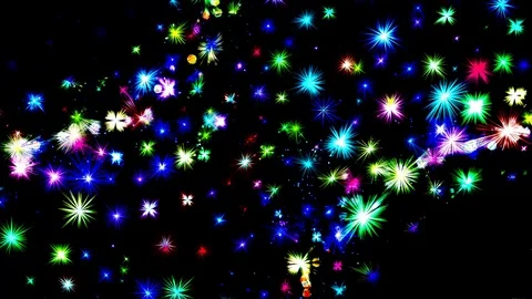 Fireworks Bokeh Background Stock Footage 90440667