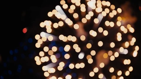 Fireworks in bokeh Video stock 77253842