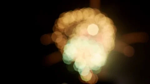Fireworks bokeh &amp; Leak light effect. layers overlay. colorful background Stock Footage 75697129